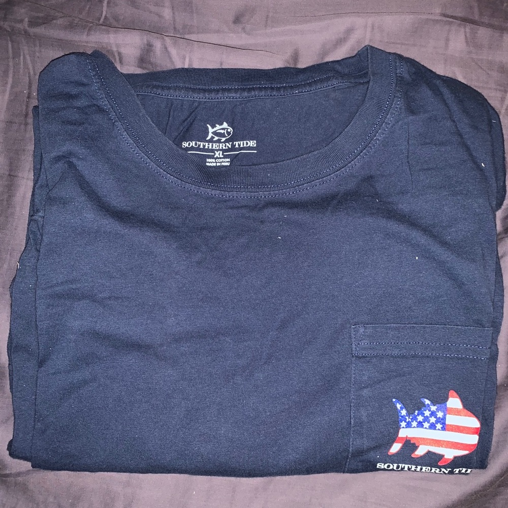 4th of July football southern tide long sleeve t